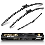 GARDIMU Front and Rear Windshield Wiper Blades, 3 Pcs Front and Back Windshield Wipers Blades Replacement for Lincoln MKX 2016-2018, Car Window Wiper Blades for 2016 2017 2018