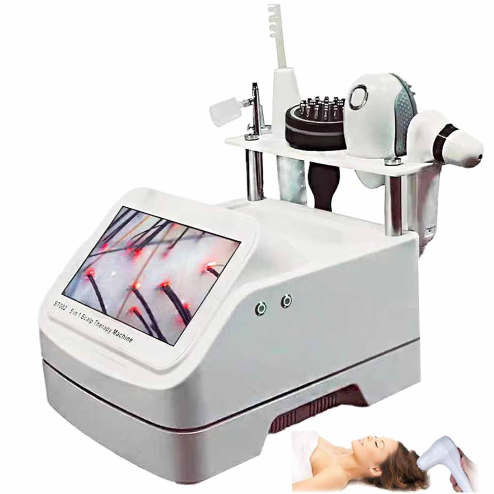 Analizzatore per Capelli E Pelle Microscopio Digitale LCD 10 in Portatile per Rilevatore Cuoio Capelluto, Macchina per Analisi Capelli Macchina Analisi Pelle Rilevatore Follicolo Pilifero