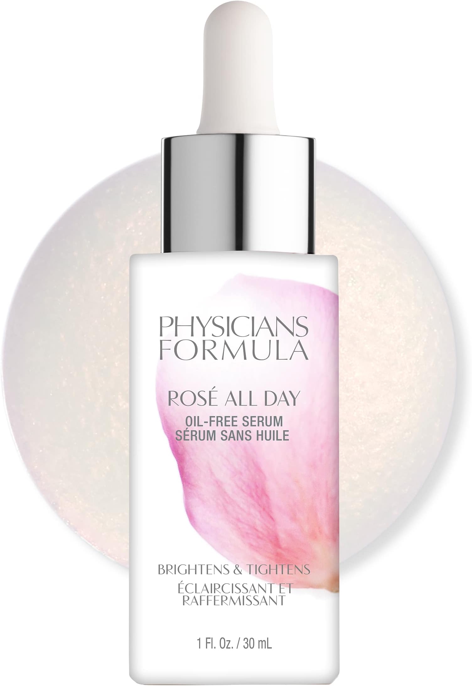 Rosé All Day Oil-Free Serum, Antioxidant-Rich Formula with Rose Water & Kakadu Plum for Brightening & Hydration