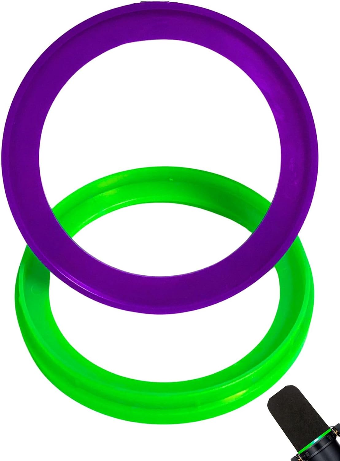 SM7b Pop Filter Retaining Ring for Shuer SM7B, SM7dB Microphone Foam Windscreen Accessories, Custom Identifier 2 Pack (Violet Green)