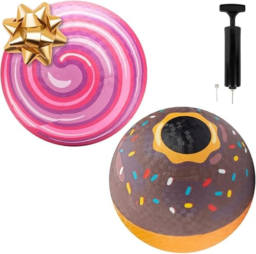 SCS Direct Gaga Ball - Pelotas para patio de recreo (8.5 pulgadas) con bomba de aire, paquete de goma duradera para recreo, dodgeball, kickball,