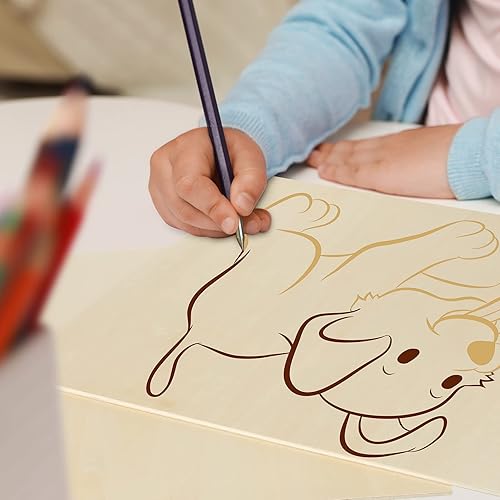 Miniatura 7 de Paquete de 36 hojas de madera contrachapada de tilo de 18 pulgadas, tableros de madera sin terminar para manualidades para proyectos láser de