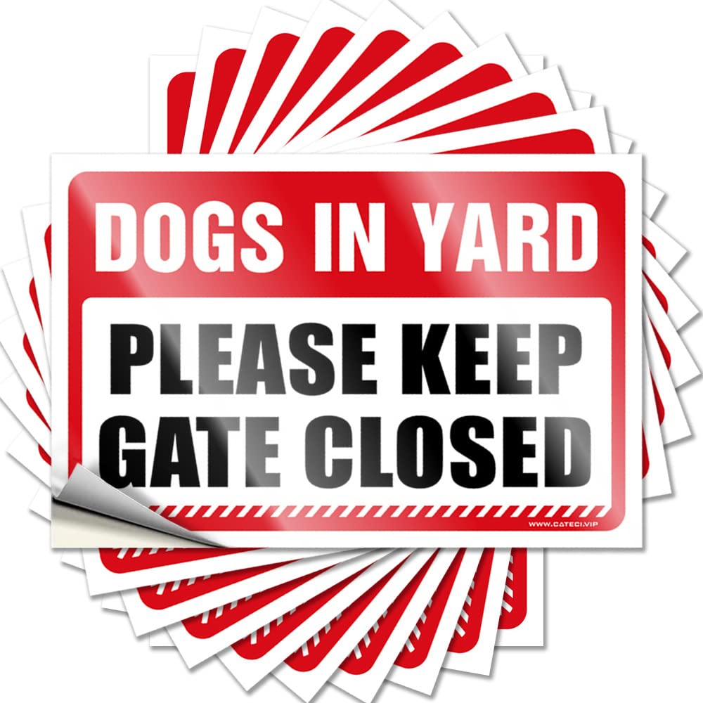 Books, Decals Funny Ideas Quote Stickers, Golden No Residue Decals for Luggage | Bike Party Favor Custom Dogs in Yard Keep Gate Closed(8X12CM)