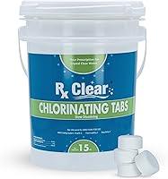 Vista 11 de Rx Clear Tabletas de cloro de 1 pulgada 5 libras Usar tabletas como bactericida, algicida y desinfectante en piscinas Estabilizadas, de larga