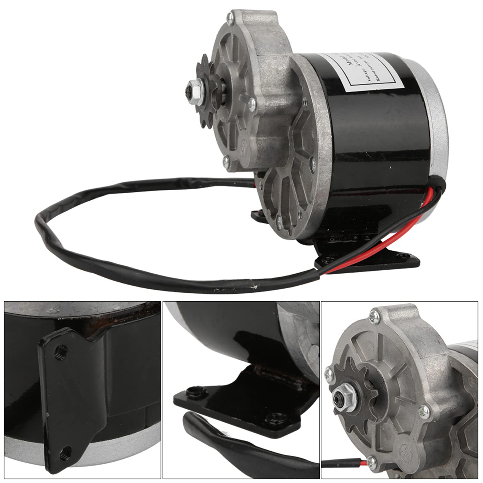 Keenso Motorreductor Cepillado 12V/24V 250W Corriente Continua para Vehículos Eléctricos