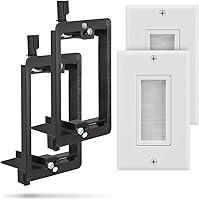 Vista 1 de Fosmon Placa de pared de 1 cuerpo de apertura estilo de brocha para pasar cables de bajo voltaje. Placa para instalar en la pared