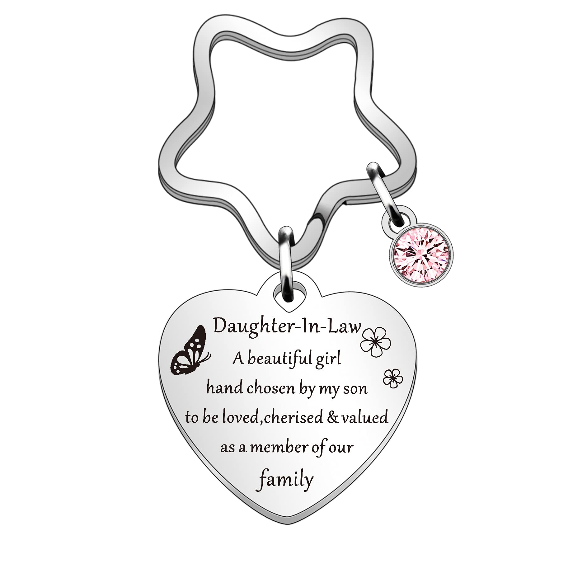 Portachiavi con scritta in lingua inglese To My Daughter, regalo di