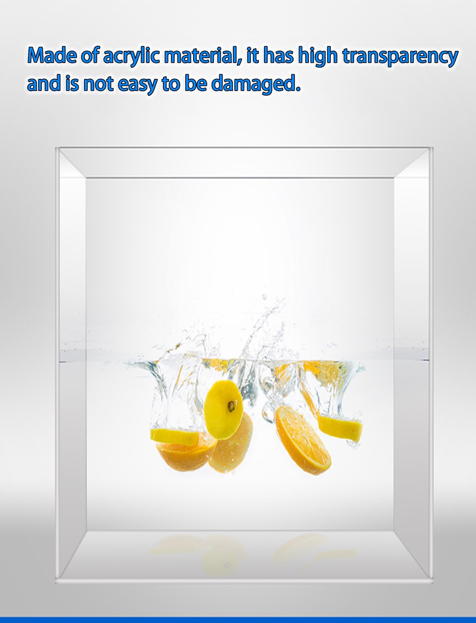 Transparent Shallow Water Photography Props, Decorative Tray, Photography Tray For Shooting Low Water Tank, Creative Floating Photography Props, Table Storage Box(60x60x5cm/23.6x23.6x2in)