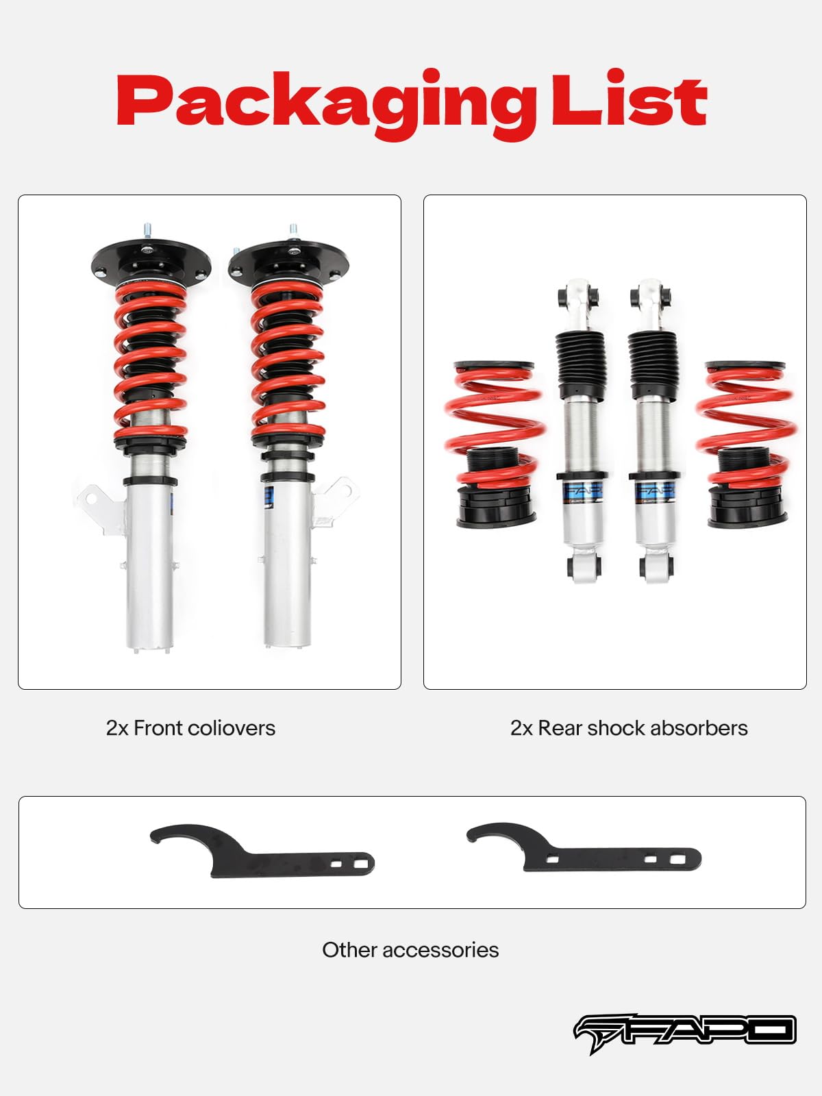Amazon.com: FAPO Coilover for Chevrolet Cobalt 2005-2010, for