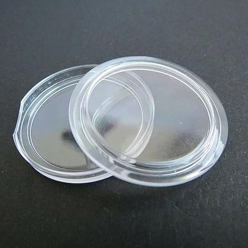 Miniatura 5 de 100pcs 0.827 in Moneda Cápsulas Caso Claro Monedas Soporte Monedas Organizador de Almacenamiento para Monedas Protectores de Monedas