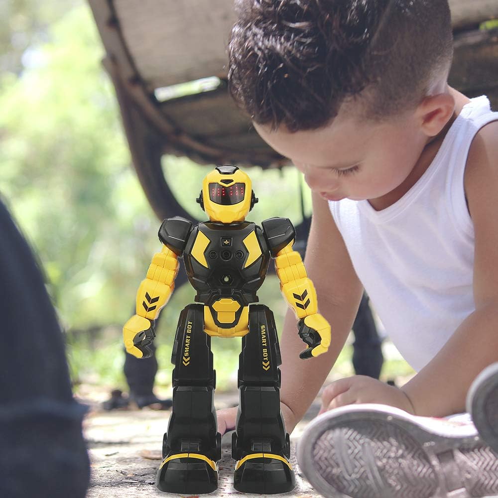 Remote Control RC Robot Toy for Kids,Intellectual Gesture Sensor Programmable Robots with Infrared Controller, Rechargeable,Early Education Toys,Speak,Dance,Sing,Walk,Slide Robot Kits