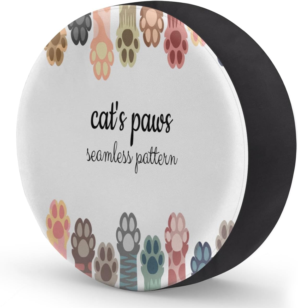 Cats Paws Tire Covers Portable Spare Tire Cover Soft Durable Waterproof Dustproof 3 Sizes 14 15 16 Inches for Car Truck SUV Trailer Camper