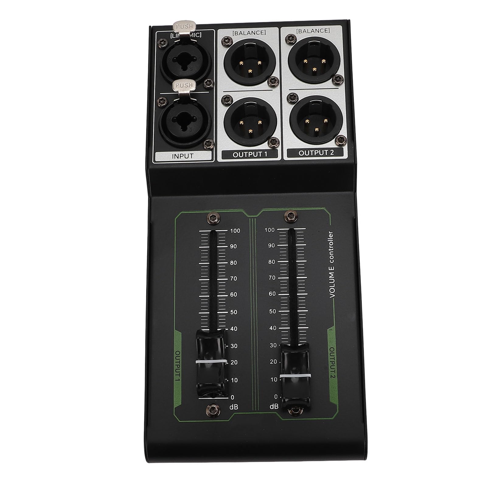 Ejoyous Regolatore di Volume per Casse Passive, 1 in 2 Out Controller Passivo da Studio, Monitor Stereo