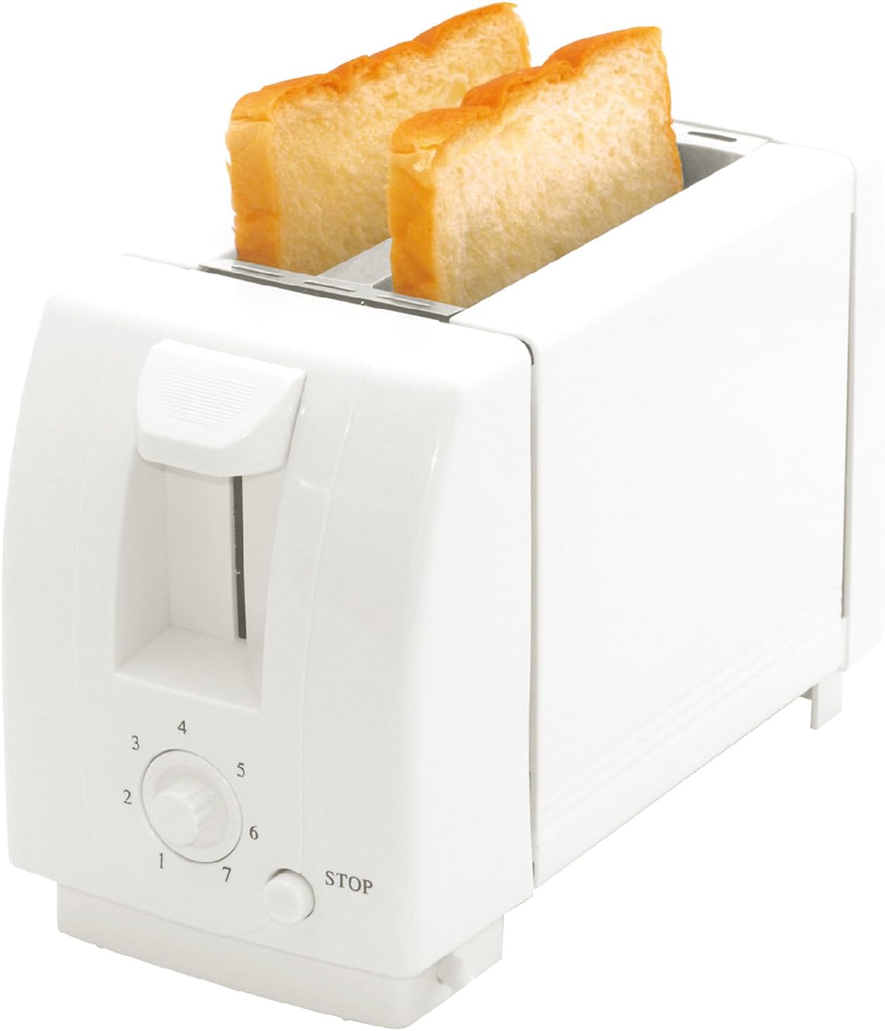 Electric 2-Slice Dual Function Breakfast Cool Touch Toaster Fashinable Pure White