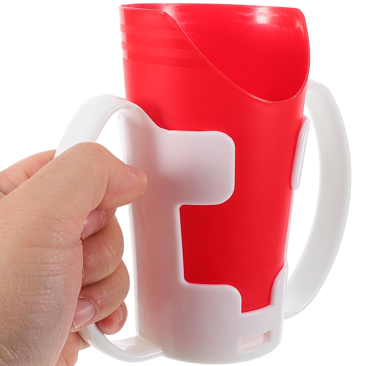 Healvian Gobelet À DéCoupe Nasale Avec PoignéEs Et Support Amovible Tasse Adaptative En Pp Pour Aide À La DéGlutition Des Personnes ÂGéEs Et RééDucation 4.76X2.91X2.91 Pouces
