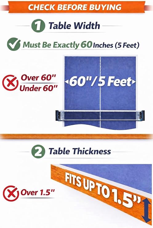 Tinos Premium Table Tennis Net & Post | Ping Pong Net with Pro Adjustments
