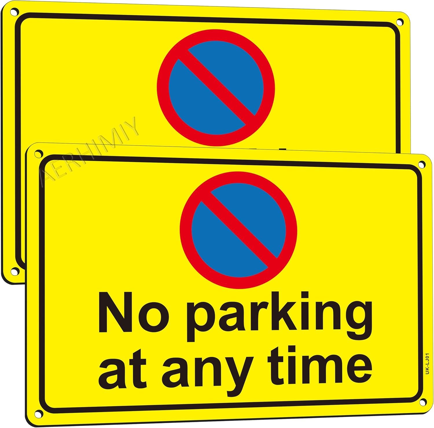 2PCS No Parking Sign,No Parking Signs Outdoor（30x20cm）,Reflective No Parking Signs Outdoor,High Visibility Reusable Street Notice Board,Ideal for Residential Driveway Private Property Commercial