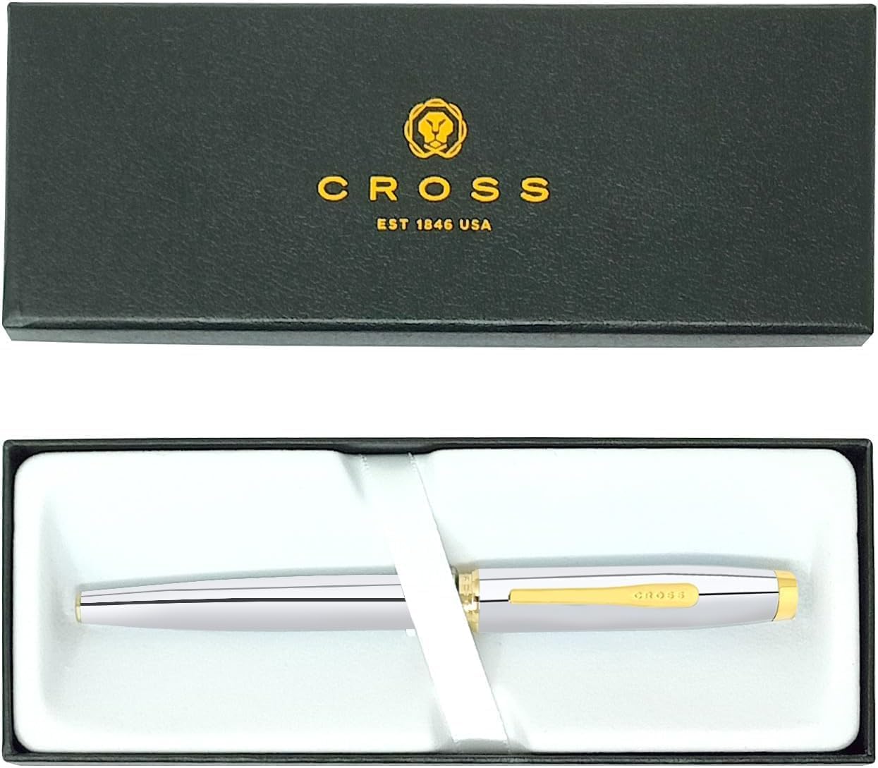 Cross Coventry Polished Chrome, Gold-Tone Rollerball Pen, Black Ink image 4
