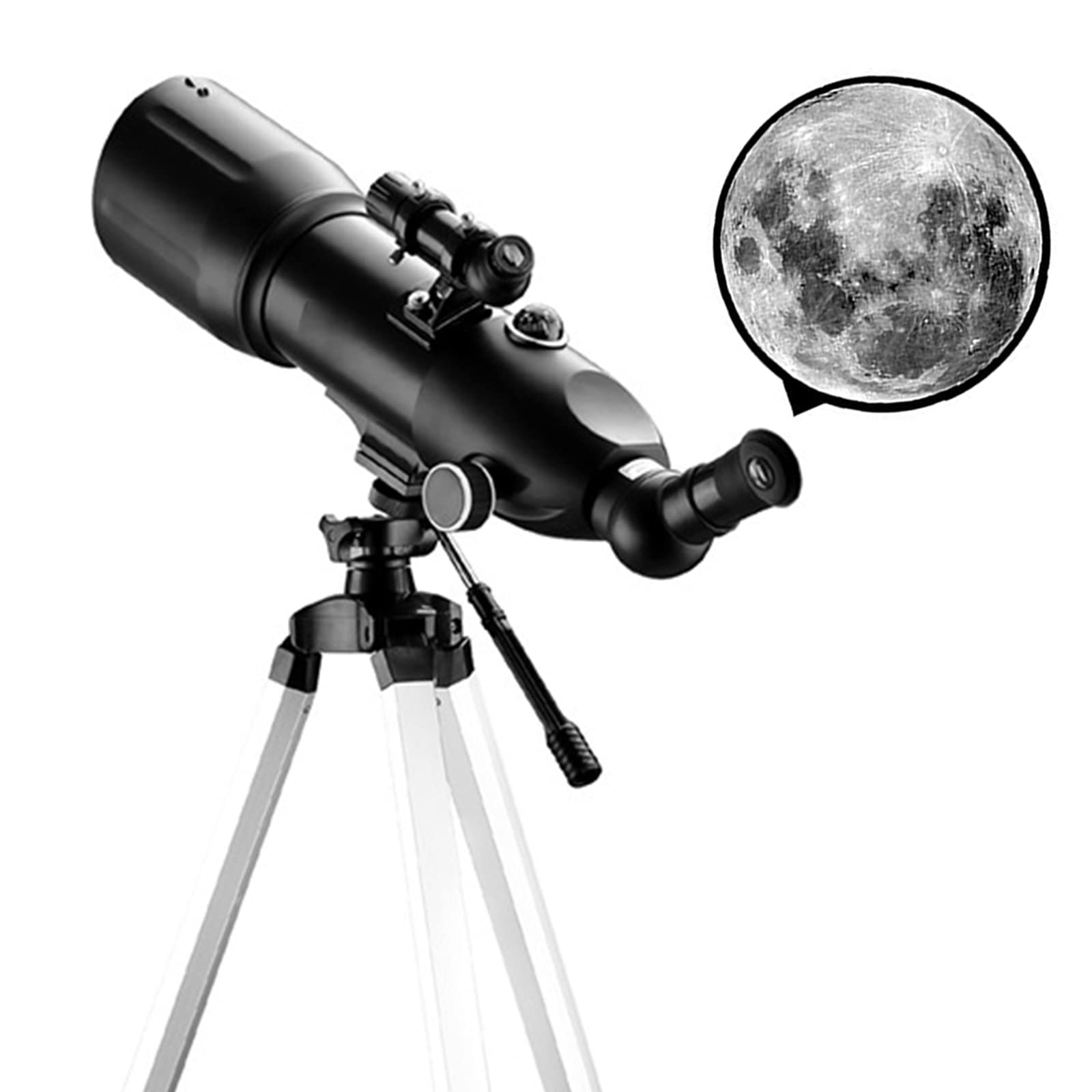 Astronomical Telescope Teleskop astronomiczny dla początkujących dzieci, monokularowy teleskop astronomiczny 400X80mm na zewnątrz nieba ze statywem Telescope