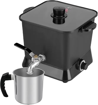 Sutomlo Large 4.5 Qts Electric Wax Melter for Candle Making, Candle Wax Melting Pot with Temperature Control & Pour Spout for Candle Maker & Candle Making Business