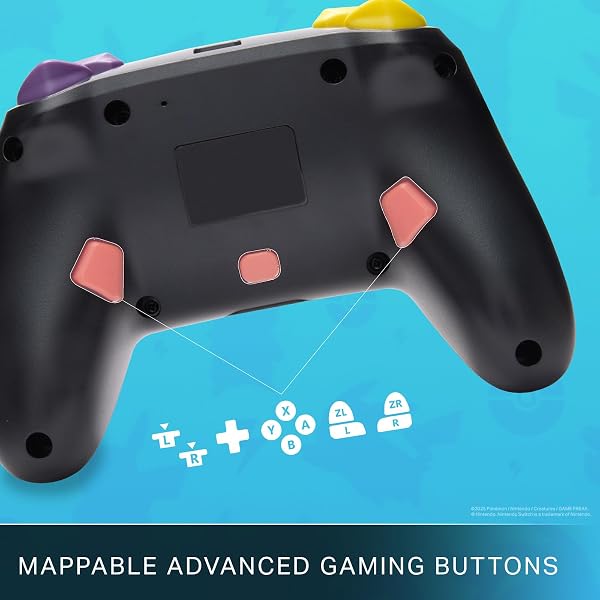 PowerA Enhanced Wireless Controller for Nintendo Switch - Pikachu vs. Gengar, Nintendo Switch - OLED Model, Nintendo Switch Lite, Gamepad, game controller, Bluetooth controller - 3