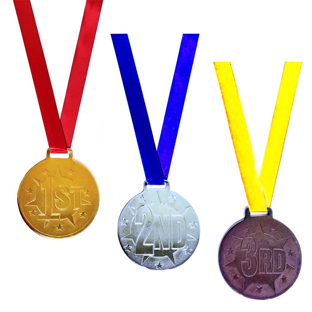 Gmefvr Medal 1st 2nd 3rd Place 2.6 inch High Relief Award Medals - 3 Piece Set (1st, 2nd, 3rd)-picture-17
