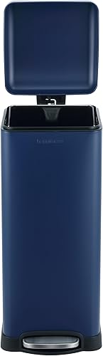 Vista 34 de happimess HPM1007J Betty - Bote de basura retro de 8 galones, resistente a las huellas dactilares, moderno, minimalista para el hogar, cocina, Rosa