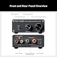 Vista 7 de Fosi Audio M04 Subwoofer Amplifier for Home Theater Mono Channel Digital Class D Integrated Power Amp for Passive Speakers Subwoofer