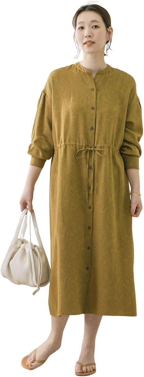 Amazon Co Jp アーバンリサーチ ロッソ ワンピース ドレス F By Rosso コットンジャガードシャツワンピース レディース Ra14 26f002 Khaki Free 服 ファッション小物
