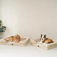 Vista 277 de EHEYCIGA - Cama ortopédica para perro grande, impermeable, de espuma viscoelástica y espuma tipo caja de huevos, bordes elevados, antideslizante