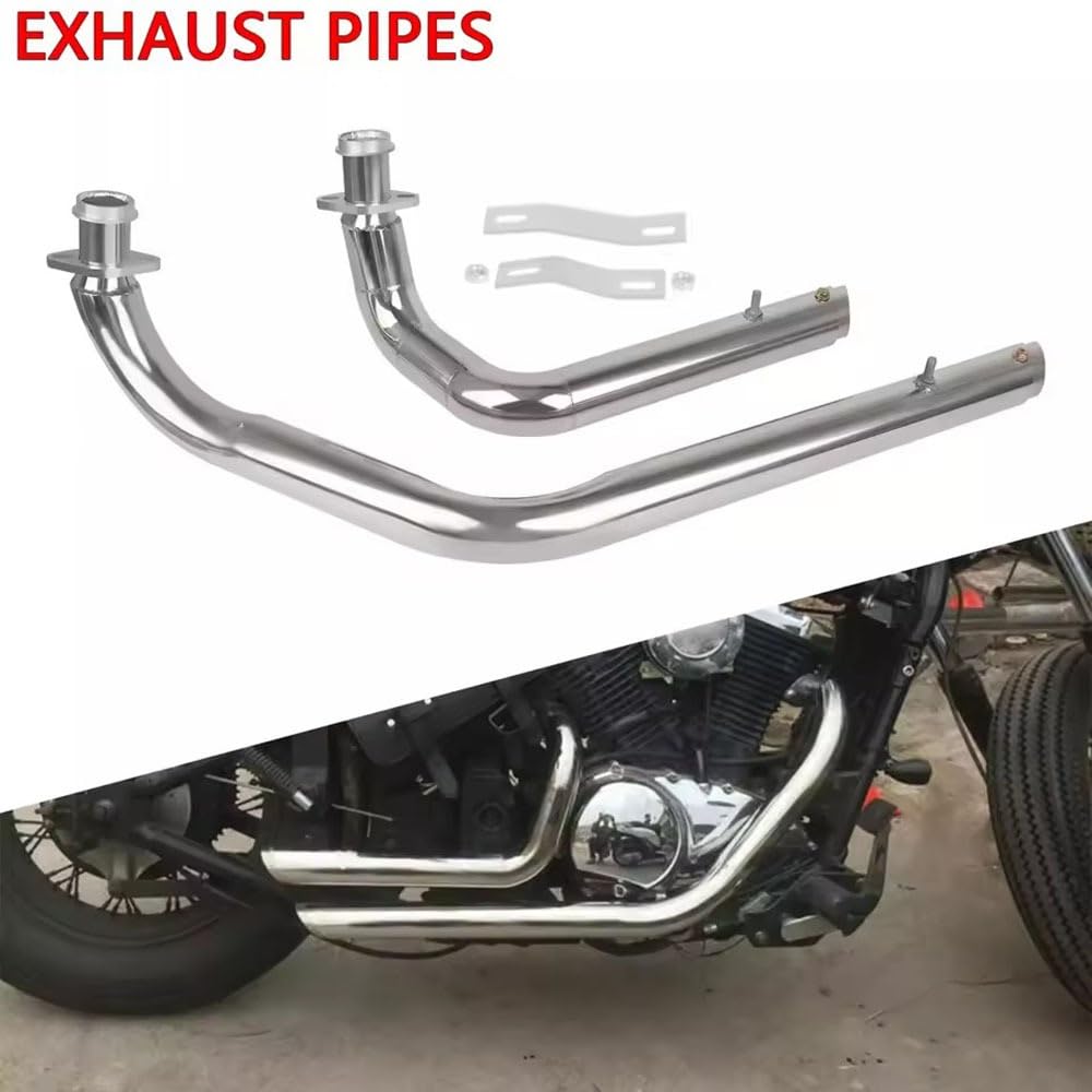 rura wydechowa motocyklowy wydech Pasuje Do Kawasaki VULCAN S 900 EN900 VN900 S900 EN900d Układ Wydechowy Ze Stali Nierdzewnej Tłumik Rury Wymienne Tłumiki(Black)