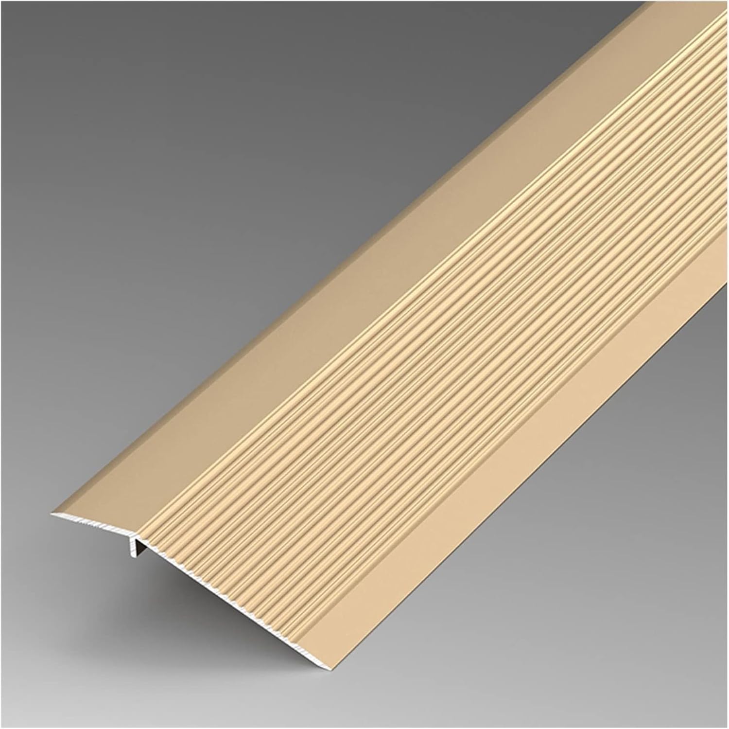Wood to Tile Floor Transition Strip, Metal Door Thresholds Edge Trim for Wood Vinyl Laminate Floors, Easy to Install(Style5)