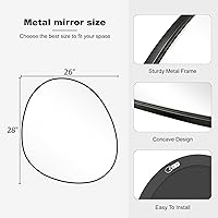 Vista 7 de WallBeyond Espejo asimétrico, espejo de pared irregular, espejos de pared abstractos decorativos para dormitorio, sala de estar, entrada, pasillo