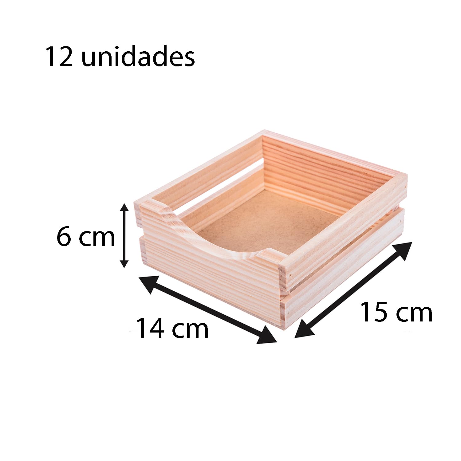 TWO TIGERS | Servilleteros Individuales Cuadrados | Madera Natural con Listones | 12 Unidades | Tamaño: 14 x 15 x 6 cm | Ideal Para Hostelería Bares Restaurantes | Para Servilletas Cocktail 12,5 cm