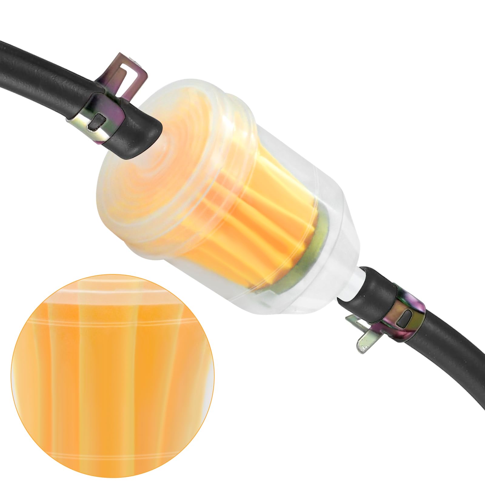 Benzinefilter Rond Chroom Demontabel