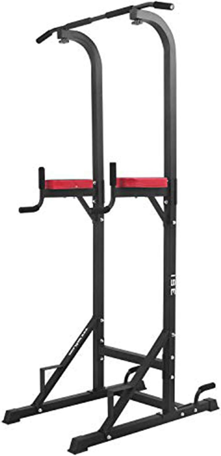 ISE Power Tower,Adjustable Height Multi-Function Workout Dip Station Pull-up Bar, Chin Up, Push-ups, Abdominals, Back and Triceps Trainers, Home Fitness Equipment, SY-5607