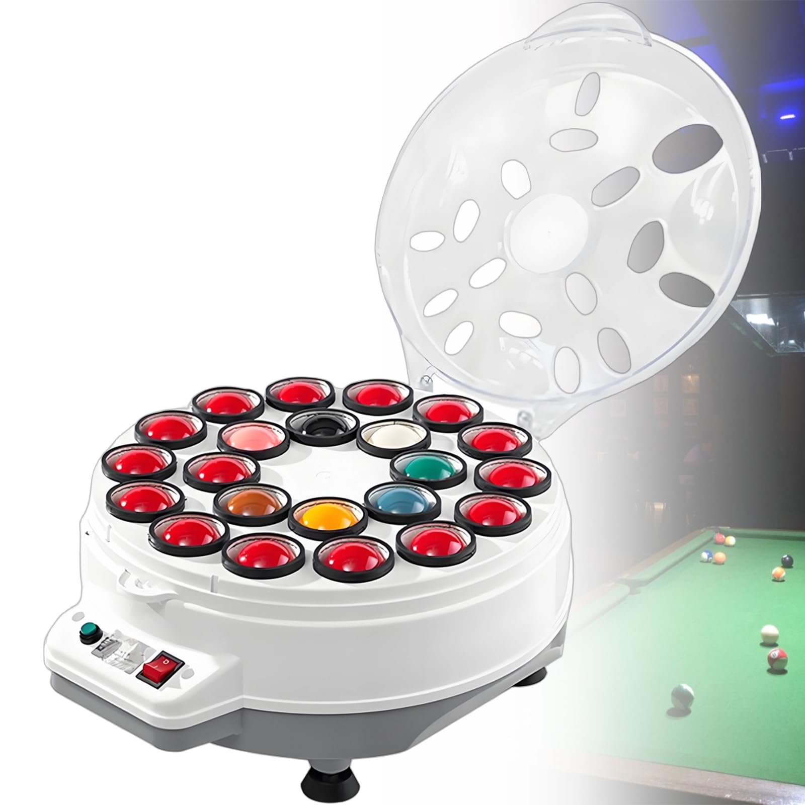 Machine de nettoyage de boules de billard électrique à démarrage un bouton