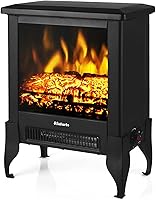 Vista 1 de TURBRO Suburbs TS17 - Estufa eléctrica compacta para chimenea, calentador independiente de 18 pulgadas con llama realista, certificado CSA