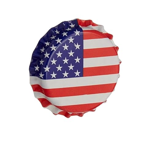 Miniatura 1 de North Mountain Supply Tapas de corona para botellas de cerveza, bandera estadounidense, barrera de oxígeno, 10,000 unidades