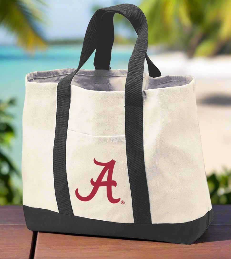 Broad Bay Alabama Tote Bag or OFFICIAL Canvas University of Alabama Totes