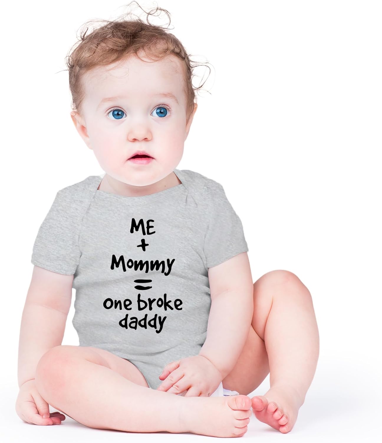 AW Fashions Me + Mommy = One Broke Daddy Baby Bodysuit Cute Newborn Outfit Infant Girl Clothes Boy Romper - Image 2