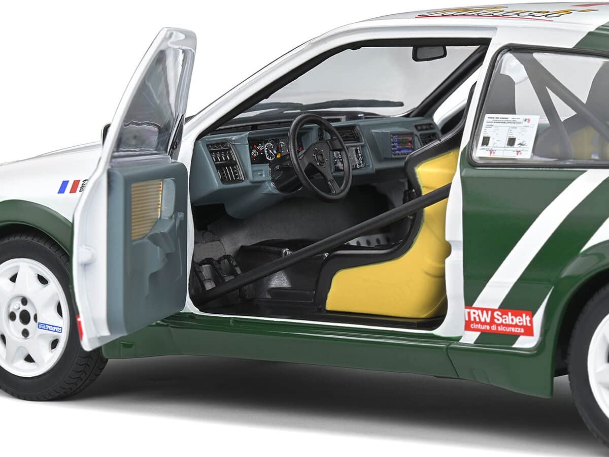 Solido 421181260 FORD SIERRA COSWORTH Nessuno Auto in miniatura da collezione, bianco/verde, 1/18ème
