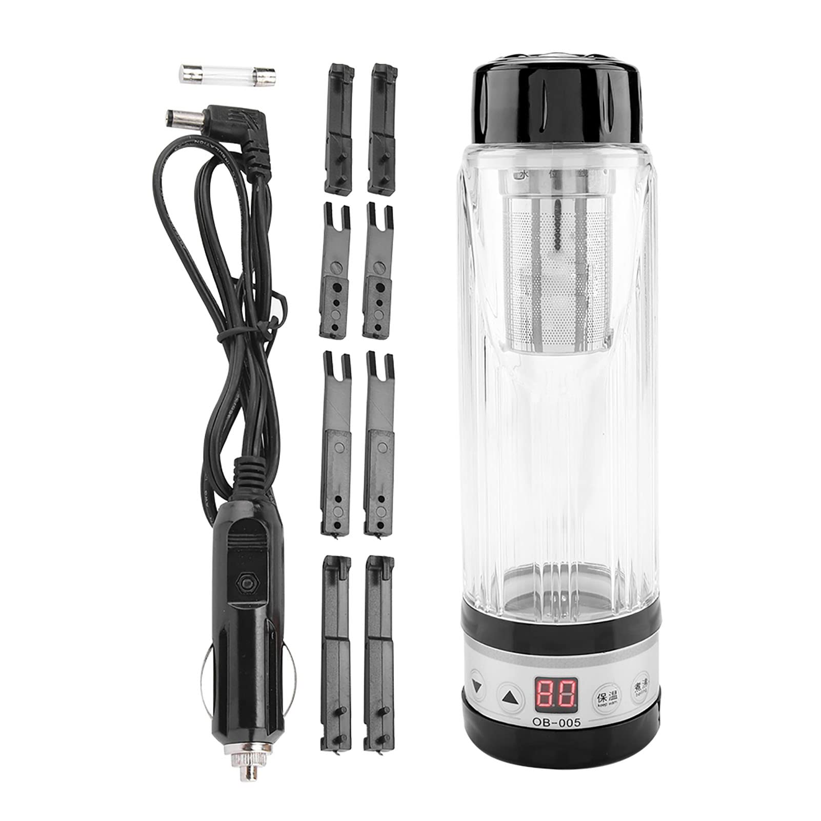 Bouilloire de voiture 12V/24V 95W à chauffe rapide pour eau chaude en route
