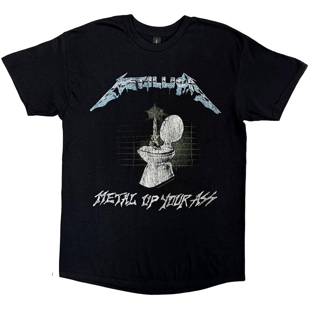 Metallica T Shirt Metal Up Your Ass Band Logo Nue offiziell Herren Schwarz XXL