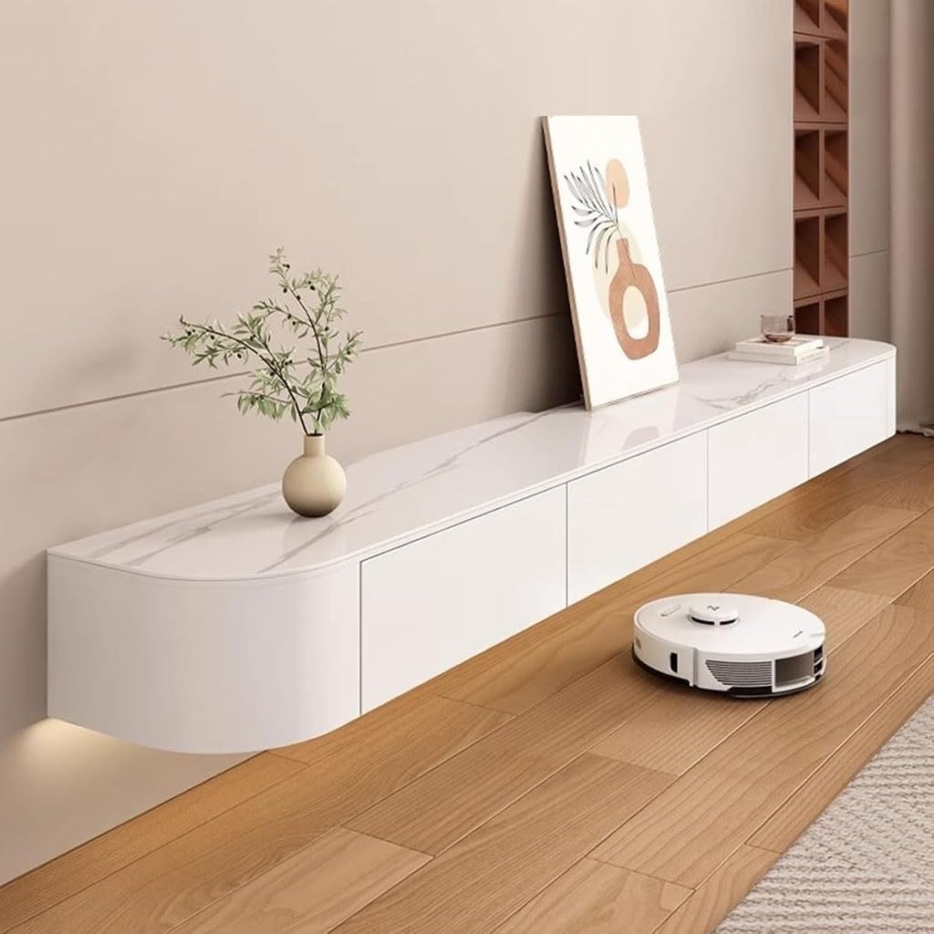 Modern Floating TV Stand 120-300cm Wall Mounted Unit with Cabinet - Stylish Entertainment Center for Living Room Bedroom Dining Room - Space-Saving TV Console (300 * 20 * 24CM)