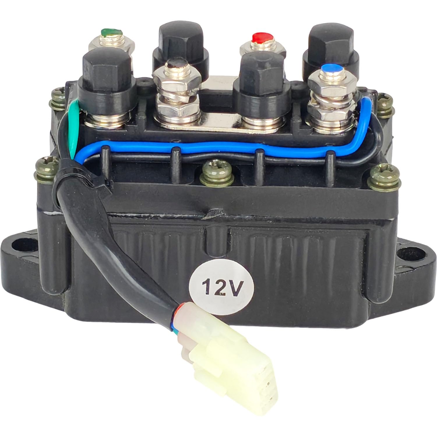 EZROAD 12V Winch Solenoid Universal Relay Switch 0409-066 0436-700 1436-066 Compatible with Arctic Cat Warn 2005-16, Bearcat Pantera 7000 XT 2016-19 Snowmobile ATV 1436-805 1436-970 1436-187 6639-894