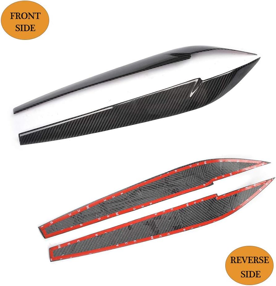 Real Dry Carbon Fiber Front Headlight Eyebrows Fit for BMW X5 F15 X6 F16 SUV 2014-2018 Customized CF Head Lamps Eyelid Light Cover Trims