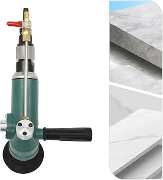 Air Grinder,4 inch Pneumatic Air Wet Stone Polisher Grinder Water Wet Air Sander Concrete Polishing Machine Air-Powered Stone Polisher Water Mill Pneumatic Polishing Tool (4inch)