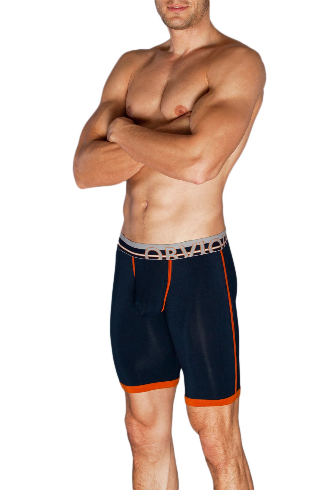 Obviously Urban - Naked Boxer Brief 9 inch Leg (Small, Navy)