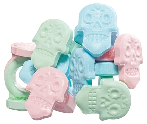 Miniatura 6 de 45 anillos de caramelo de calavera de azúcar, novedosos dulces de Halloween, a granel, anillos de caramelo de esqueleto, envueltos individualmente